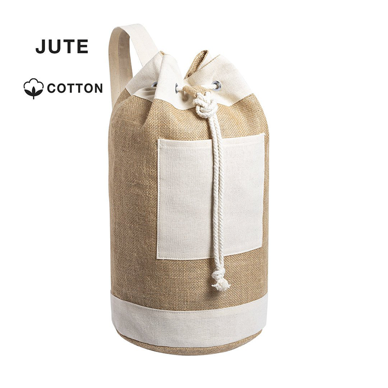 sac en toile de jute et coton réglable