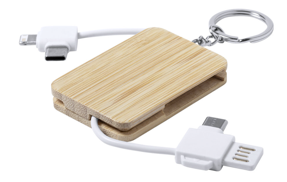 Porte-clef USB-C Lightning Bambou personnalisable Atelier Du Dealer Porte-clés
