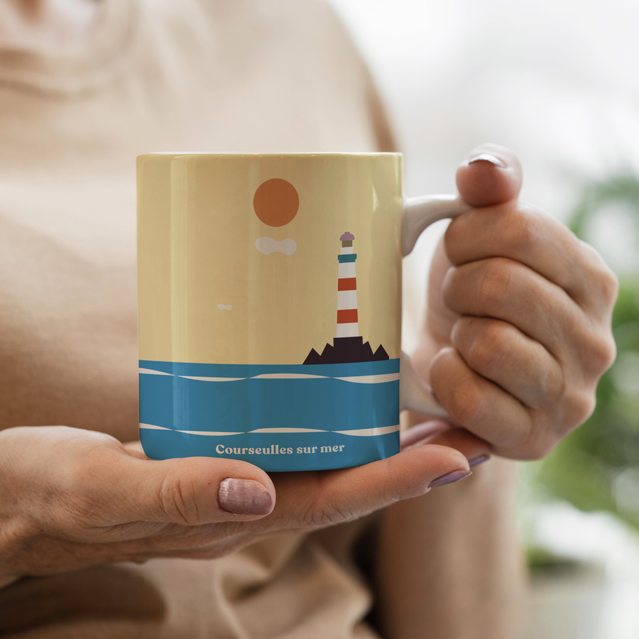 Mug COURSEULLES SUR MER Côte de Nacre Atelier Du Dealer Mugs