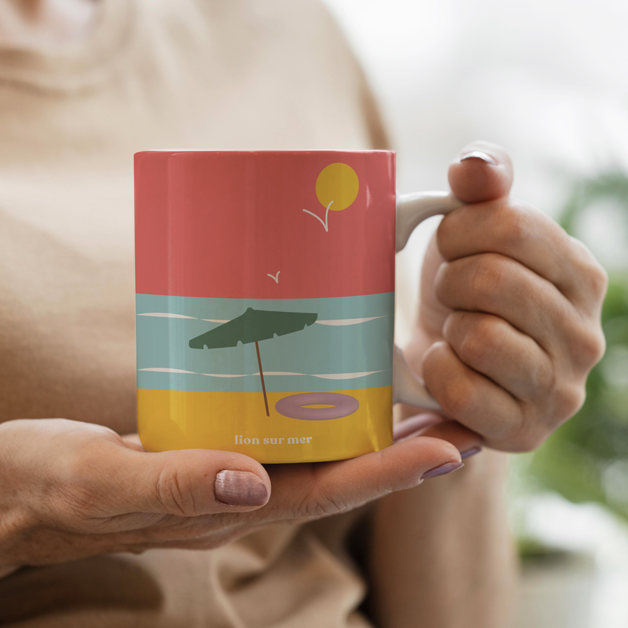 Mug LION SUR MER Côte de Nacre Atelier Du Dealer Mugs