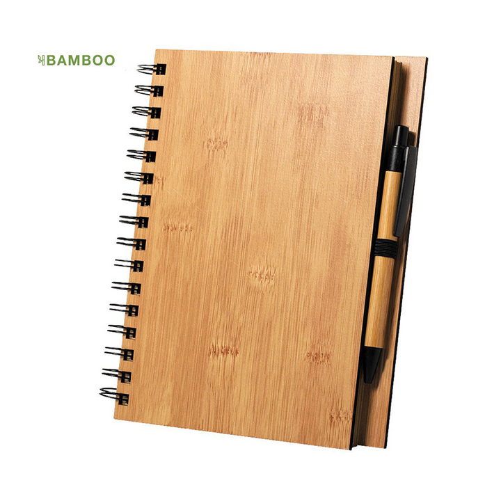 Carnet A5 en bambou avec stylo personnalisable