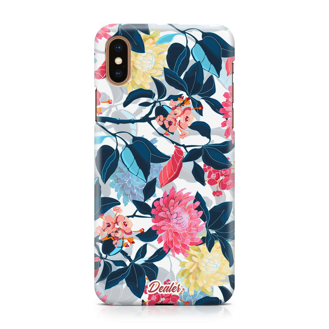 Dealer de coque Coque Coque Premium Fleurs roses bleues