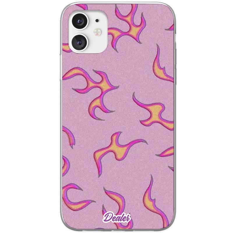 Dealer de coque Coque Coque Flammes Rosy