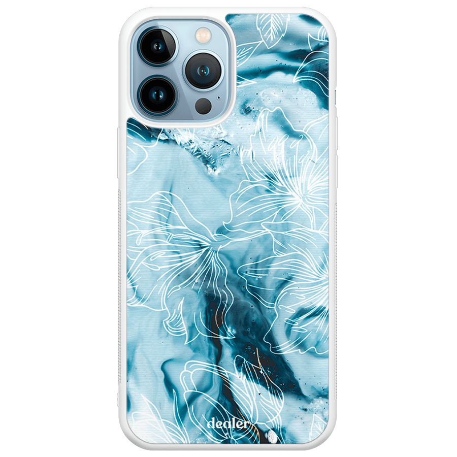 Dealer De Coque Coque Coque Blue flower