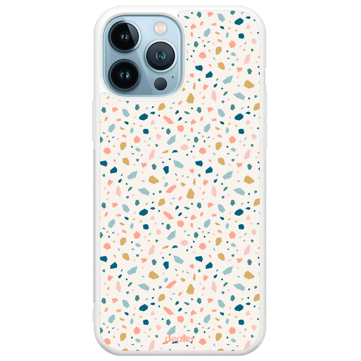 Coque de téléphone avec des confettis colorés, coque confettis en silicone renforcé Dealer de coque