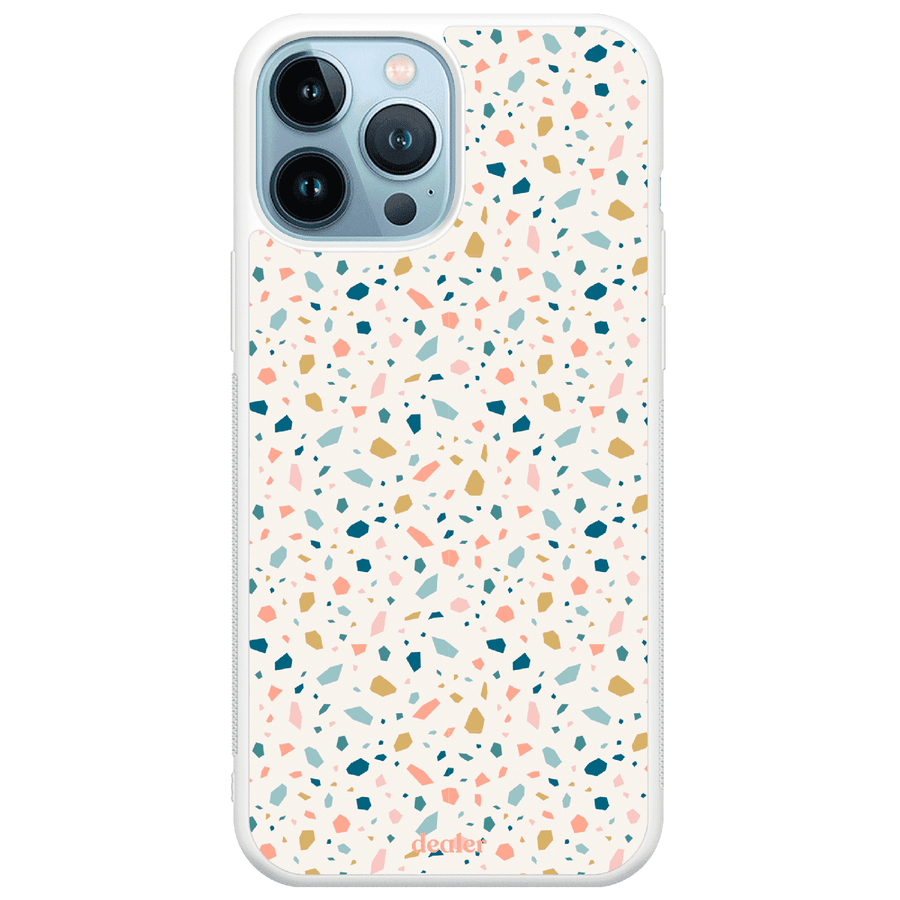 Coque de téléphone avec des confettis colorés, coque confettis en silicone renforcé Dealer de coque