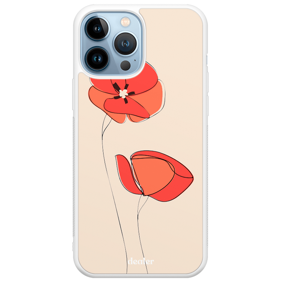 Coque de téléphone avec des coquelicots, coque coquelicot en silicone renforcé Dealer de coque