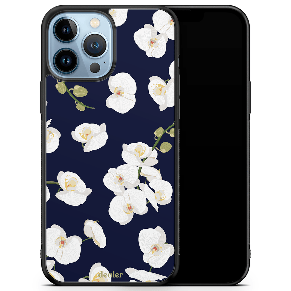 Coque de téléphone avec des fleurs blanches, coque florale en silicone renforcé Dealer de coque