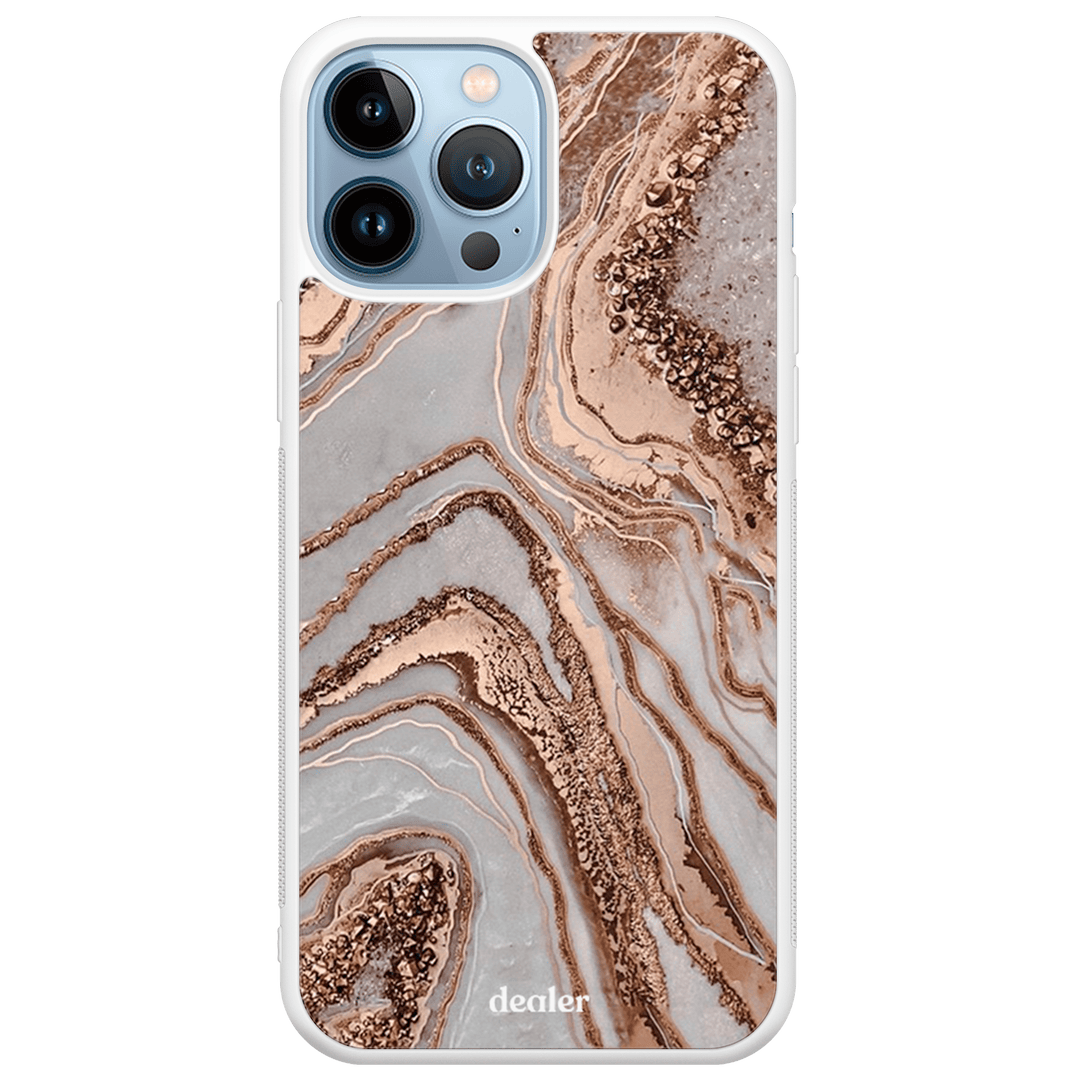 Coque de téléphone avec un motif de marbre en or, coque Marbré or silicone renforcé Dealer de coque