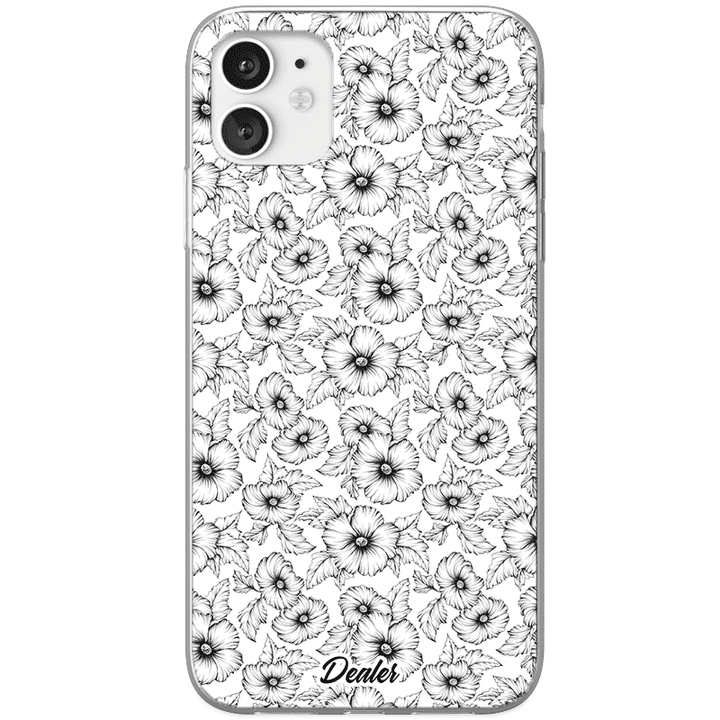 Dealer de coque Coque Gel Coque Old White Flowers