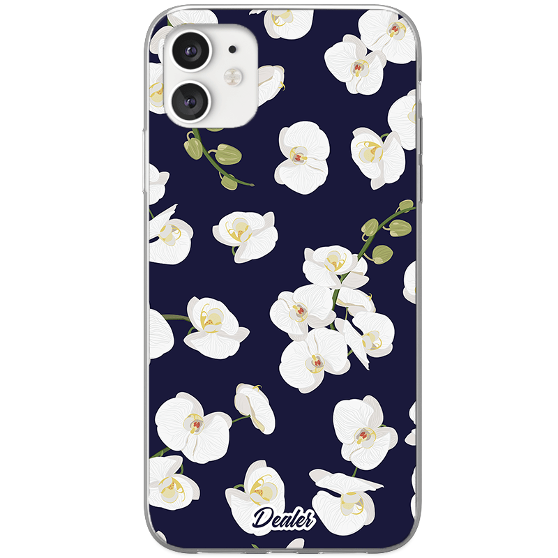 Dealer de coque Coque Gel Coque Orchidée blanche