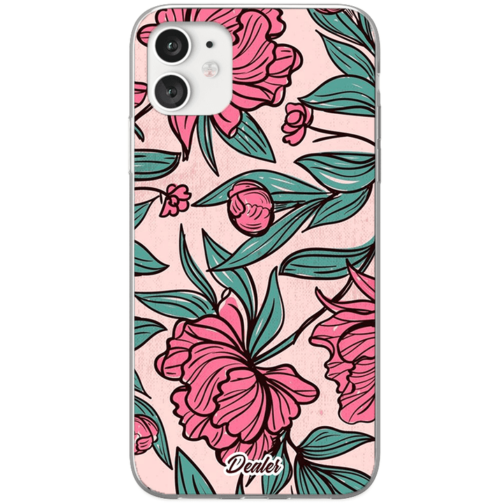 Dealer de coque Coque Gel Coque pivoine rose