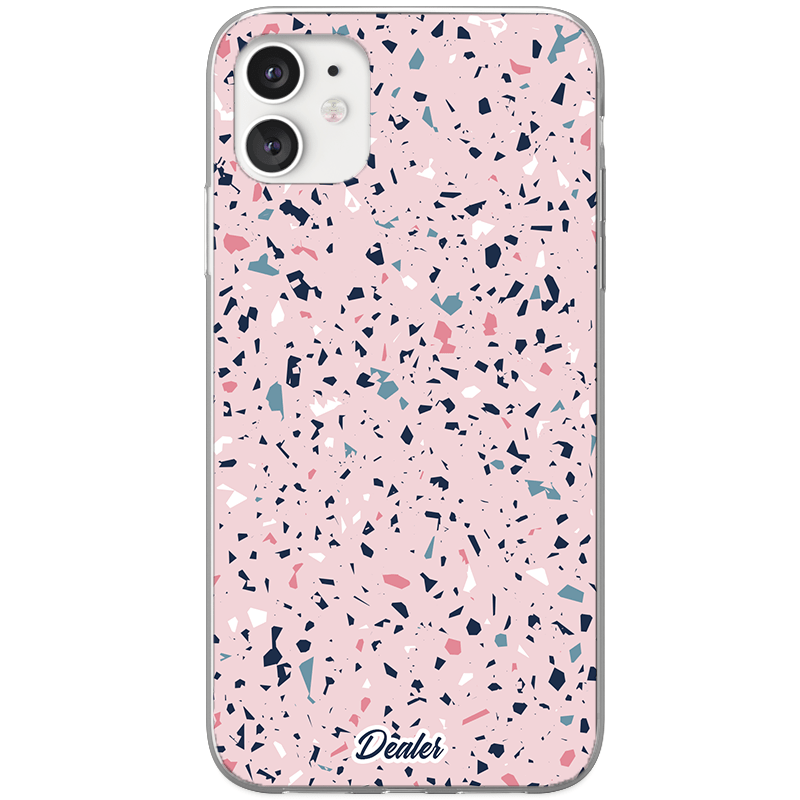 Dealer de coque Coque Gel Coque Terrazzo Rose et Bleu