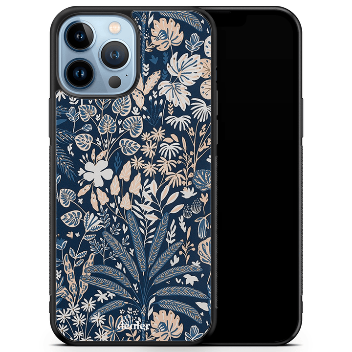 Coque avec des fleurs, coque fleurs bleu en silicone renforcé Dealer de coque