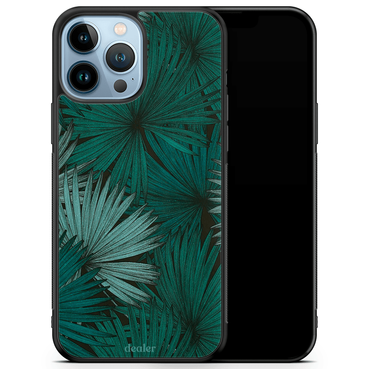 Coque avec des palmiers, coque feuilles palmier en silicone renforcé Dealer de coque