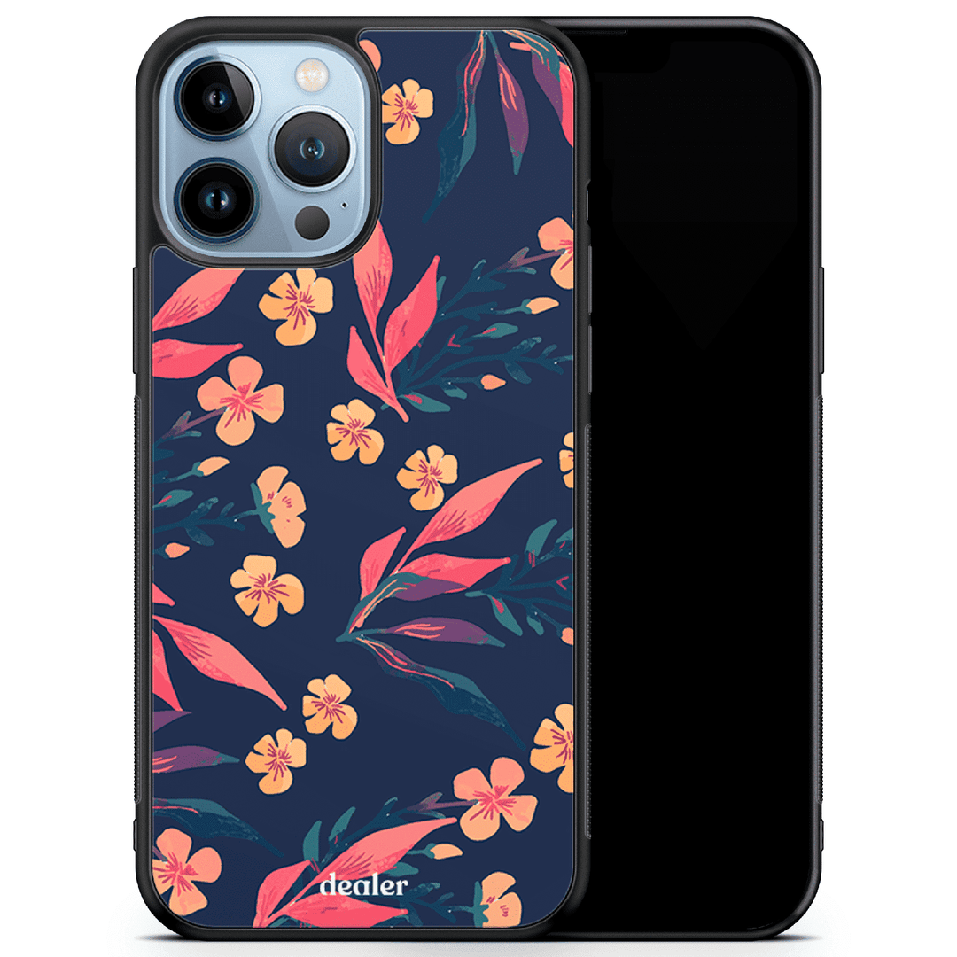 Coque avec des fleurs colorées, coque fleur couleur silicone renforcé Dealer de coque