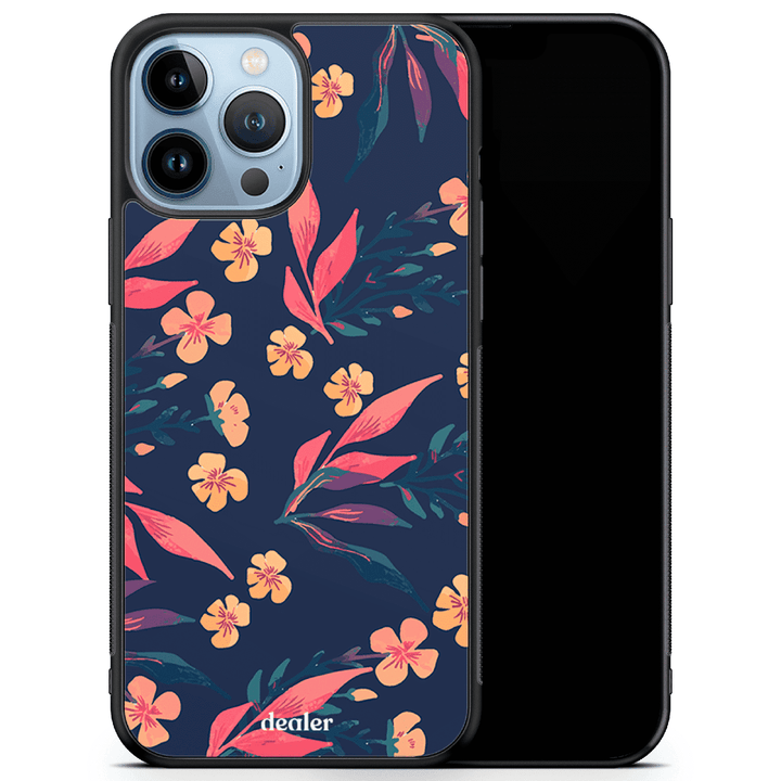 Coque avec des fleurs colorées, coque fleur couleur silicone renforcé Dealer de coque