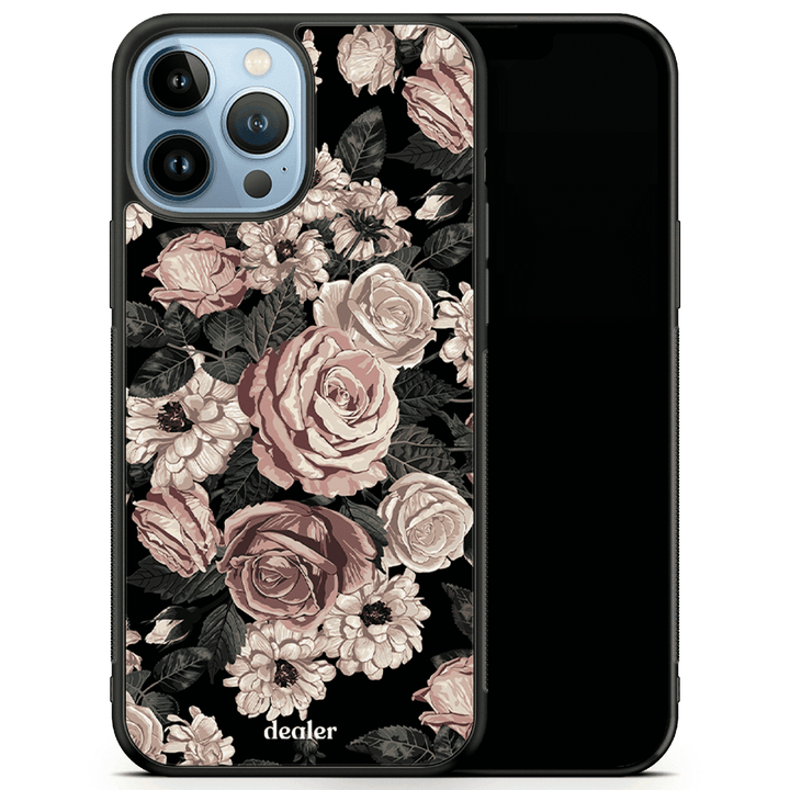 Coque avec des roses, coque fleurs anciennes silicone renforcé Dealer de coque