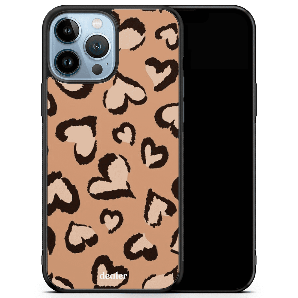 Coque avec des coeurs marron, coque mummy en silicone renforcé Dealer de coque