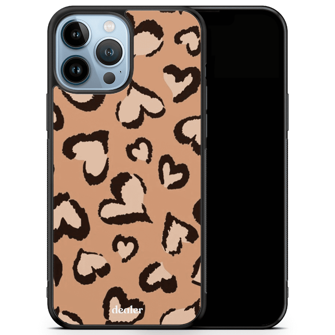 Coque avec des coeurs marron, coque mummy en silicone renforcé Dealer de coque