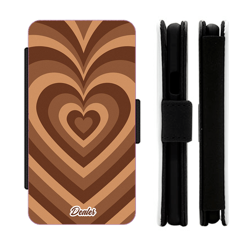 Dealer de coque Etui Love Etui Coeur Marron