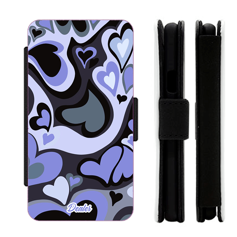 Dealer de coque Etui Love Etui Multicoeur bleu