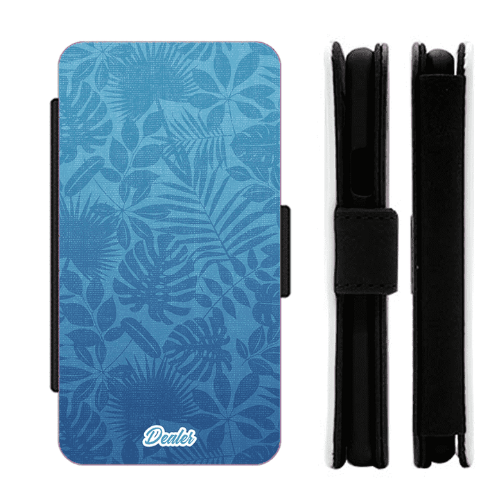 Dealer de coque Etui Feuille Etui Tropical bleu