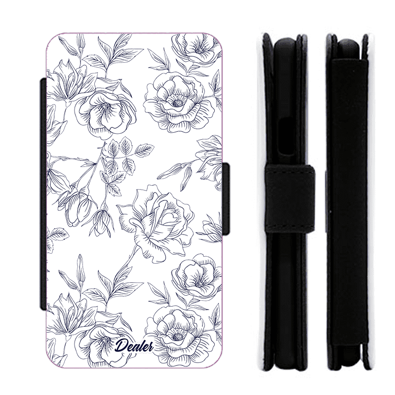 Dealer de coque Etui Fleurie Etui Roses Blanches