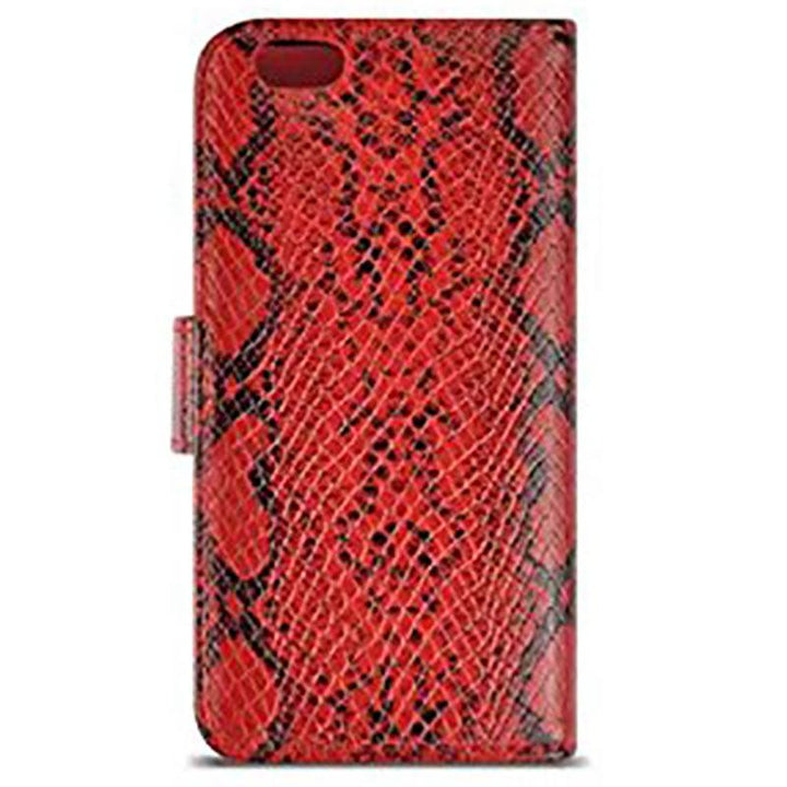 Dealer de Coque Etui basique Housse à clapet Serpent Cuir Rouge