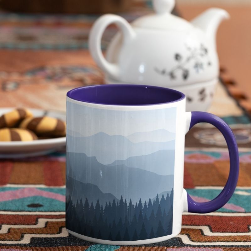 Mug intérieur bleu marine