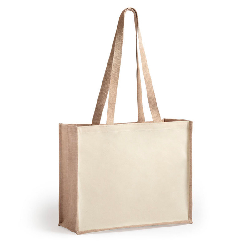 Sac rotin en coton et jute