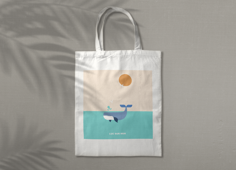 Tote bag LUC SUR MER Côte de Nacre G/m Atelier Du Dealer