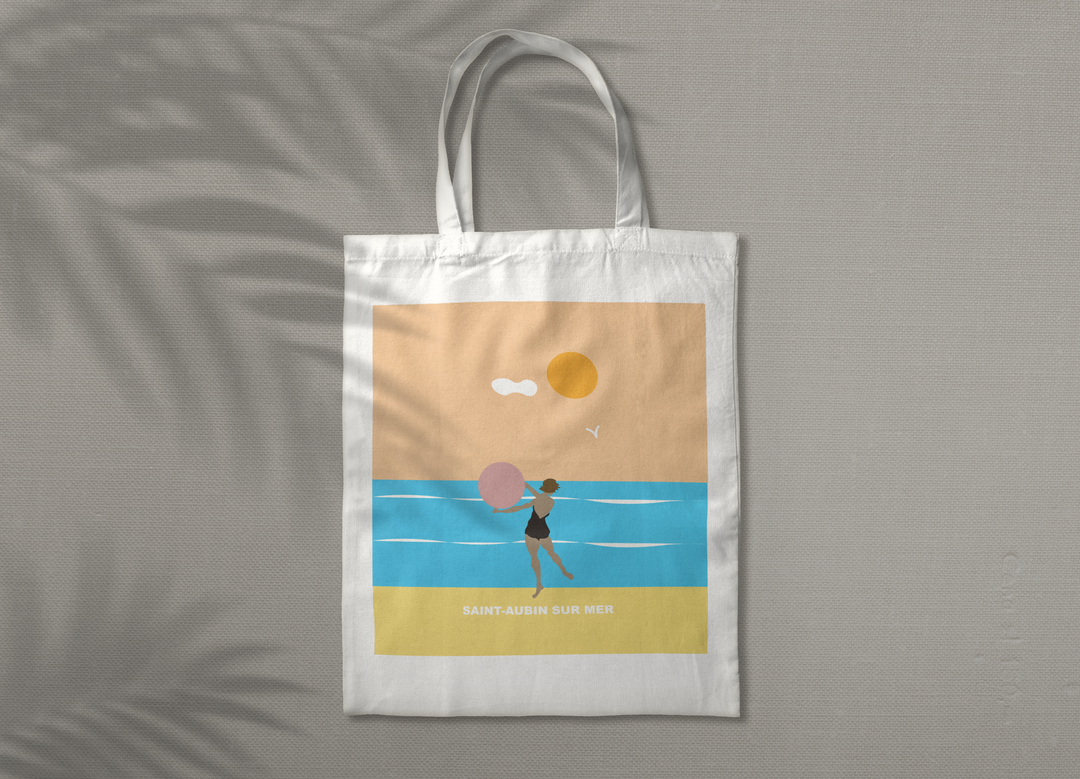 Tote bag SAINT AUBIN SUR MER Côte de Nacre G/m Atelier Du Dealer